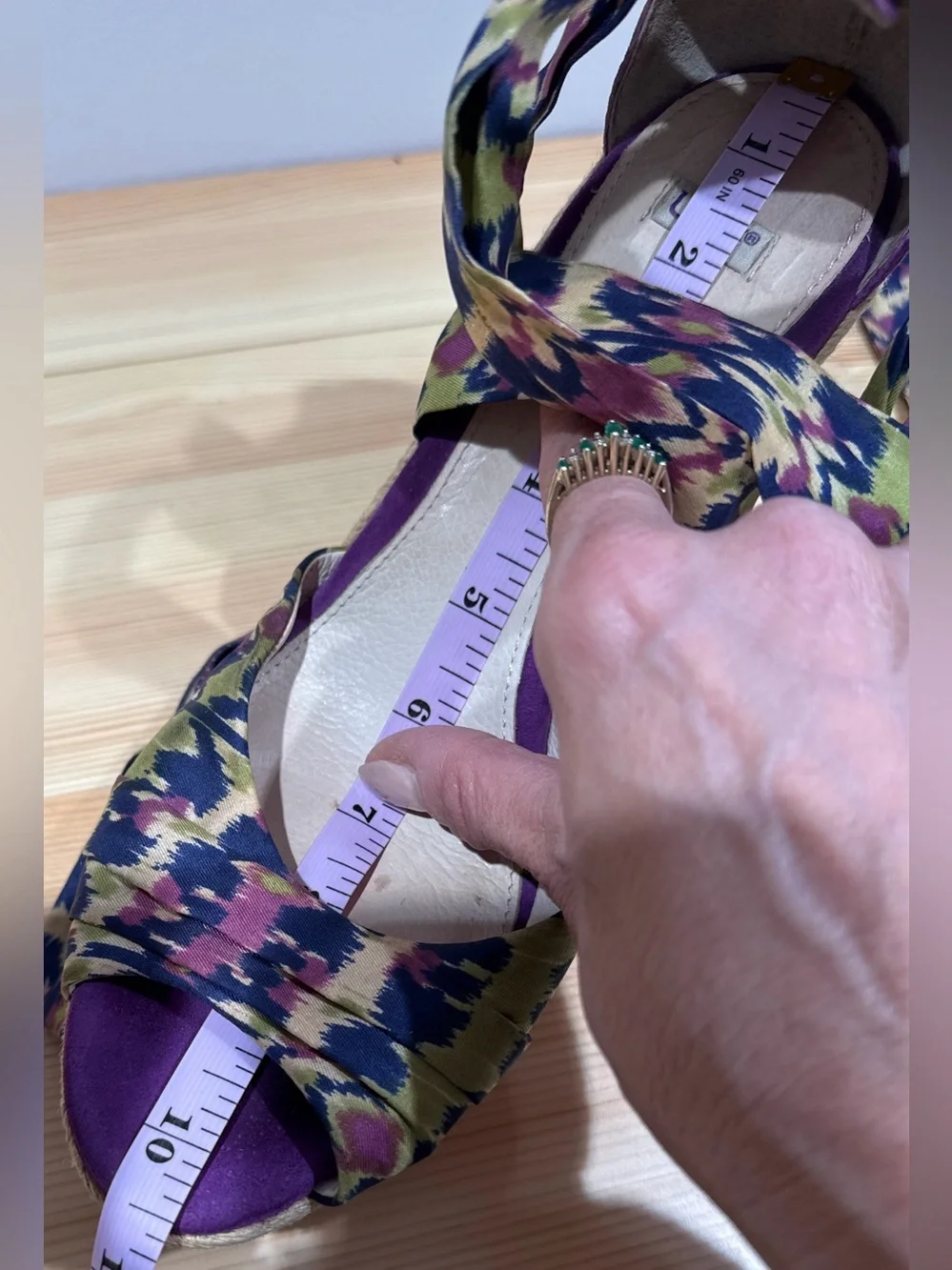 UGG Lucianna Marrakech Silk Tie Espadrille Wedges - Purple/Multi
